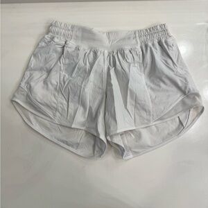 lululemon White Hotty Hot High-rise Lined Short 4”